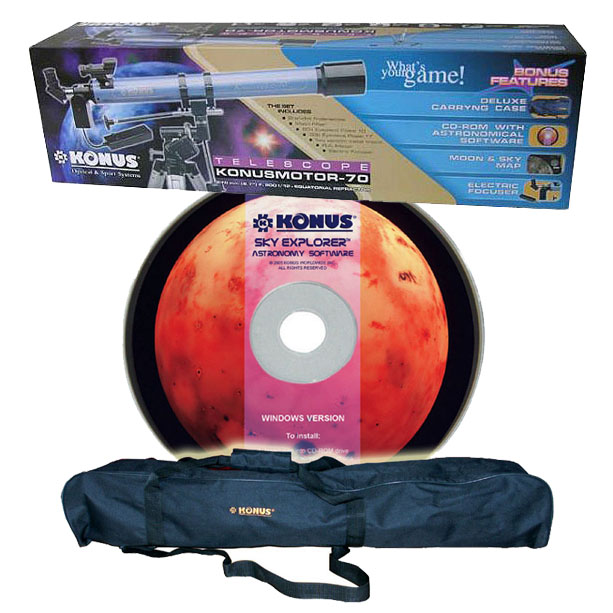 Konusmotor 70 (EQ1) telescope starter kit with RA and focus motors
